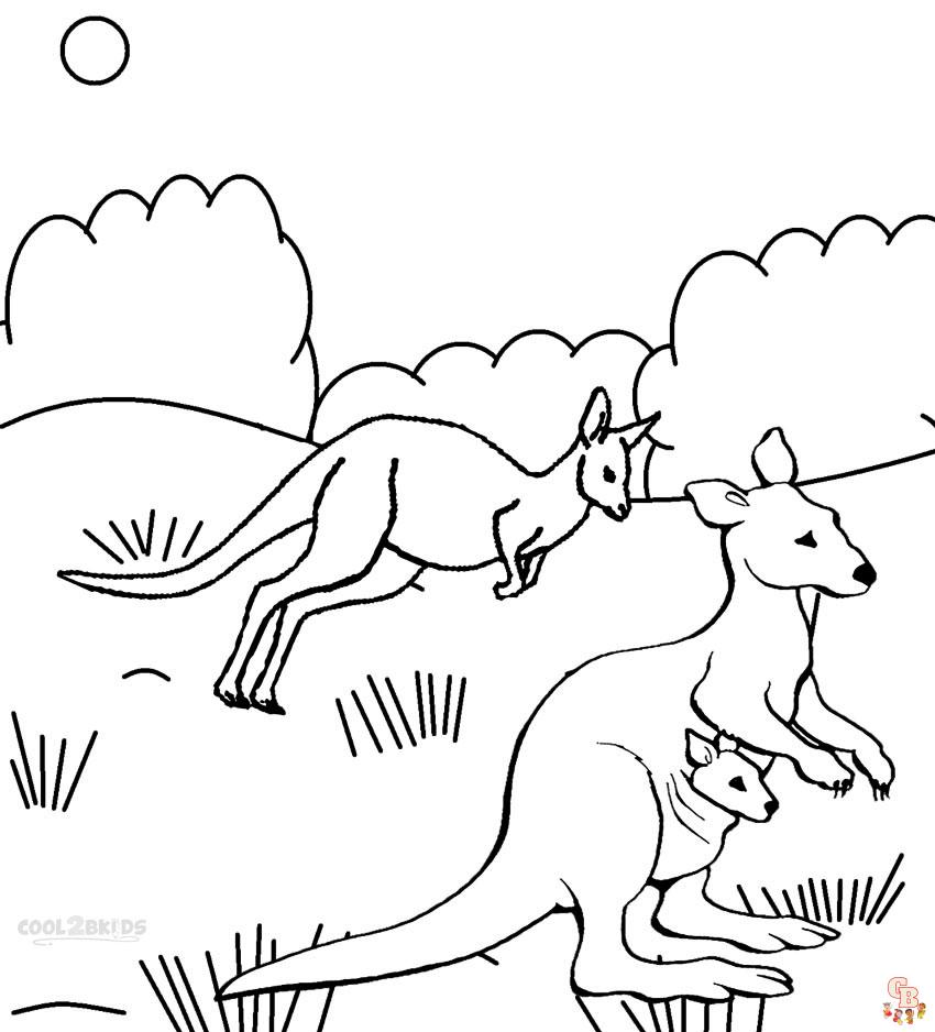 Free kangaroo coloring pages