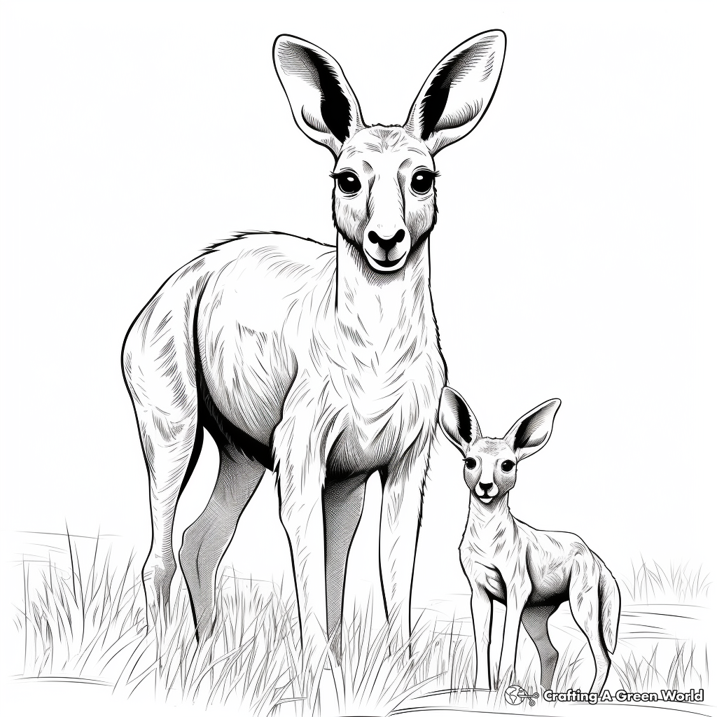Kangaroo coloring pages