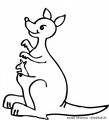 Kangaroo colorg page