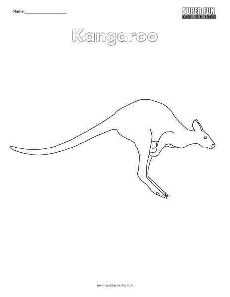 Kangaroo coloring page