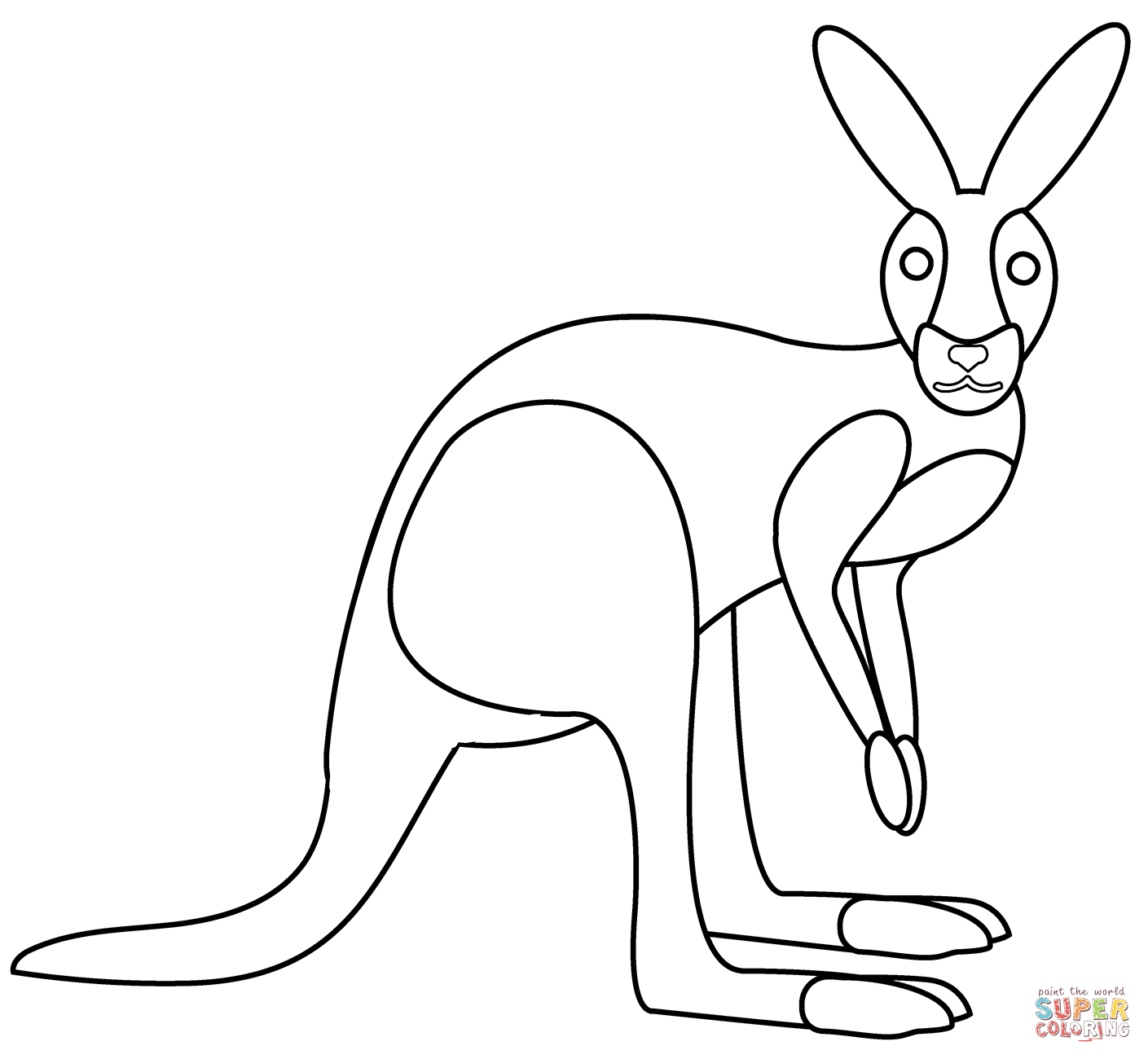Kangaroo emoji coloring page free printable coloring pages
