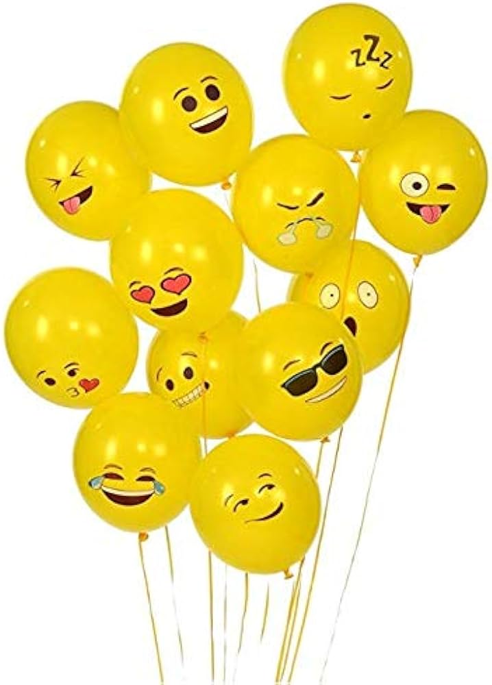 Kangaroo emoji universe series one latex emoji smiley face balloons pack yellow buy online at best price in k