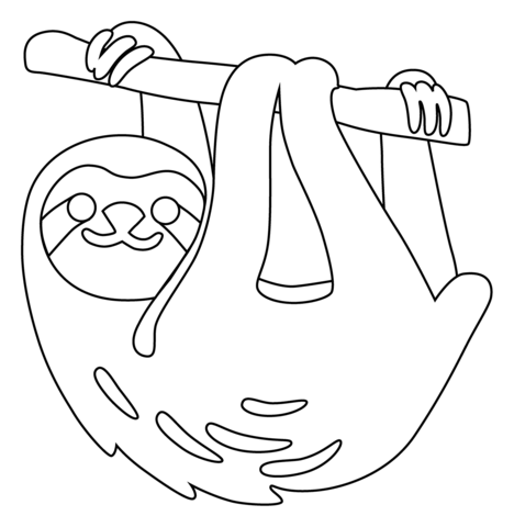 Sloth emoji coloring page free printable coloring pages
