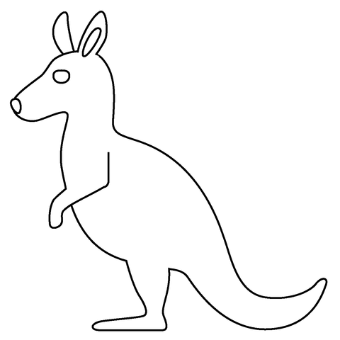 Kangaroo emoji coloring page free printable coloring pages
