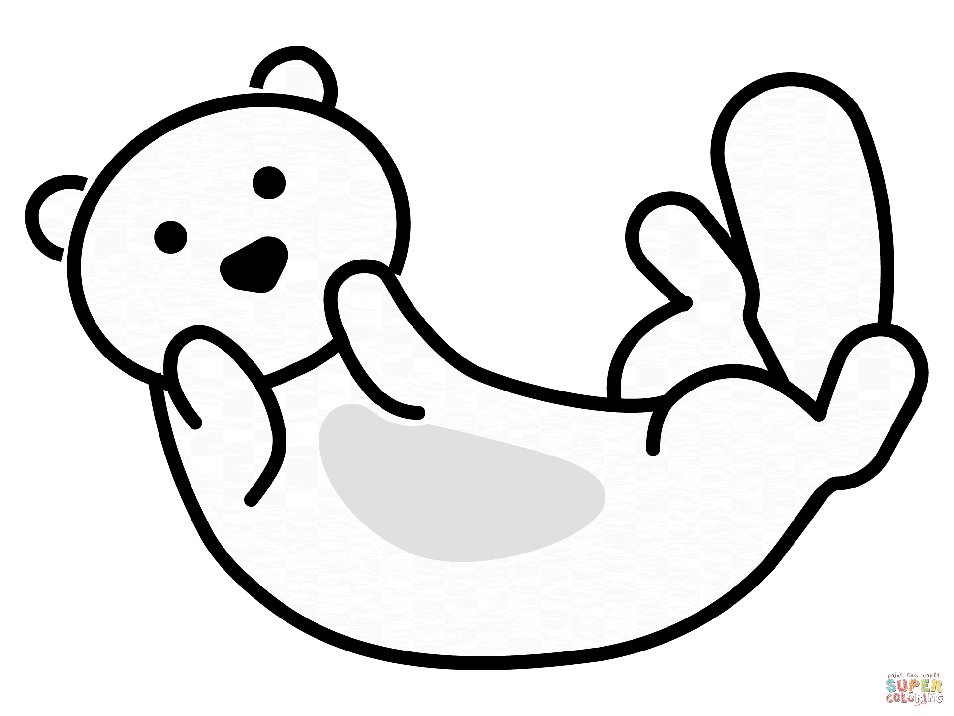 Otter emoji coloring page free printable coloring pages
