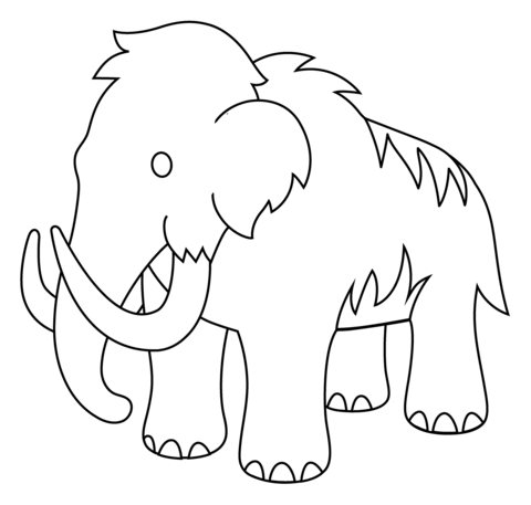 Mammoth emoji coloring page free printable coloring pages