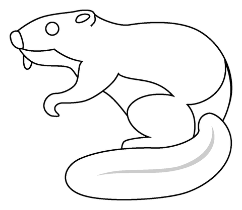 Beaver emoji coloring page free printable coloring pages