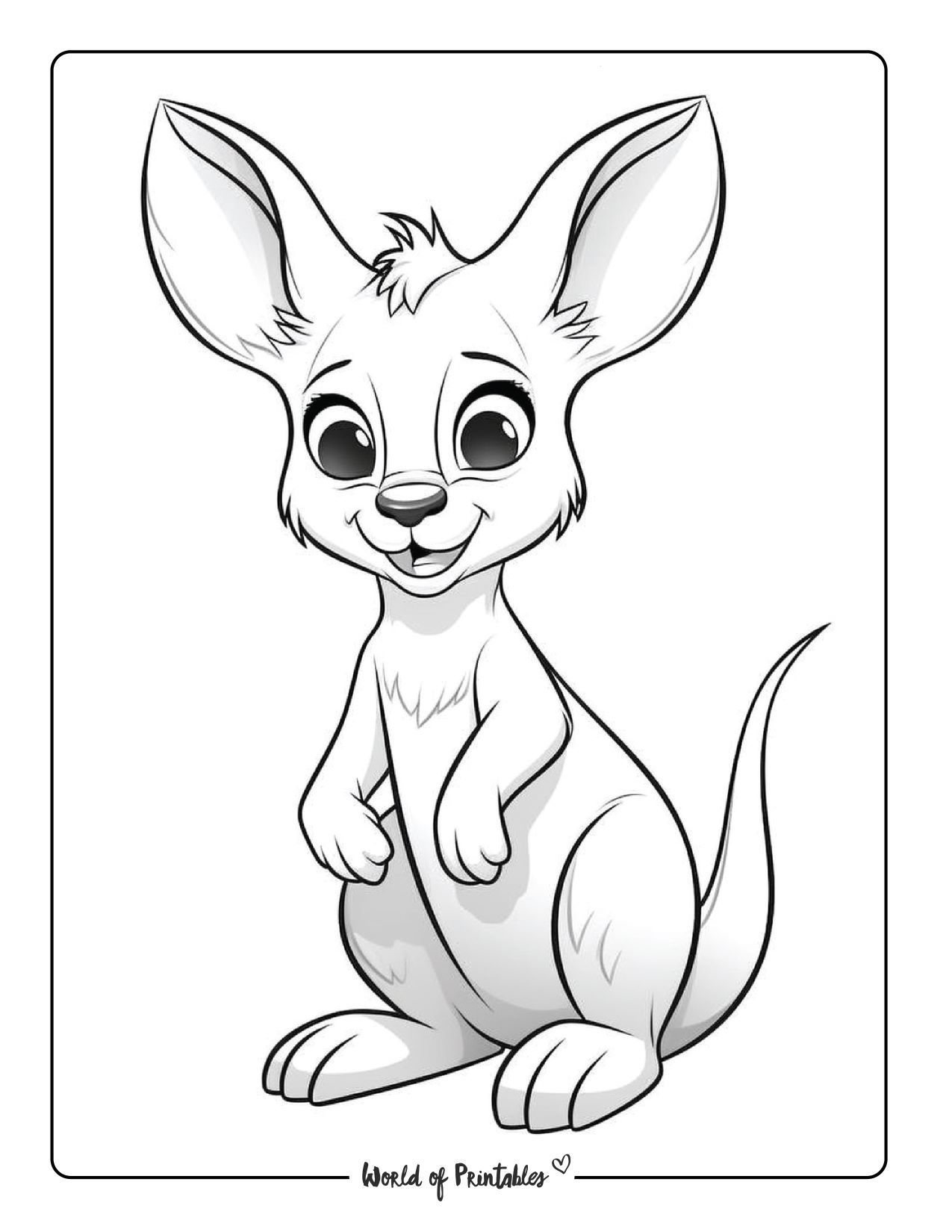 Explore the wonders of kangaroo coloring pages