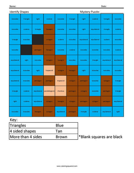 Kangaroo geometry mystery coloring