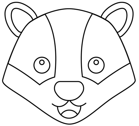 Badger emoji coloring page free printable coloring pages