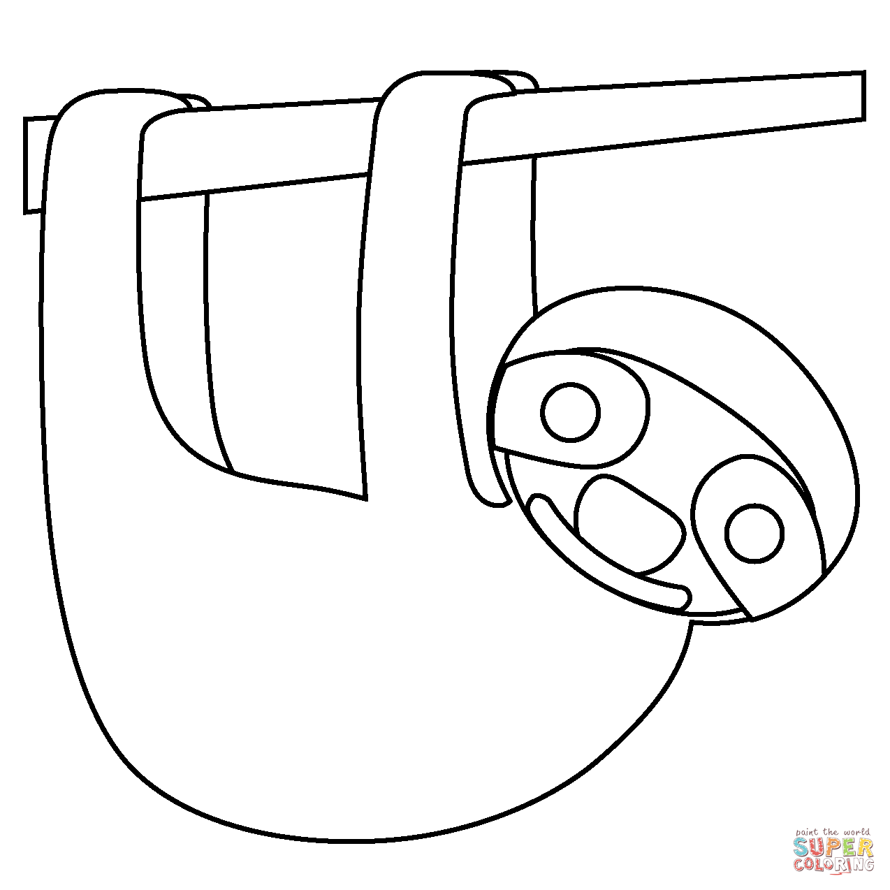 Sloth emoji coloring page free printable coloring pages