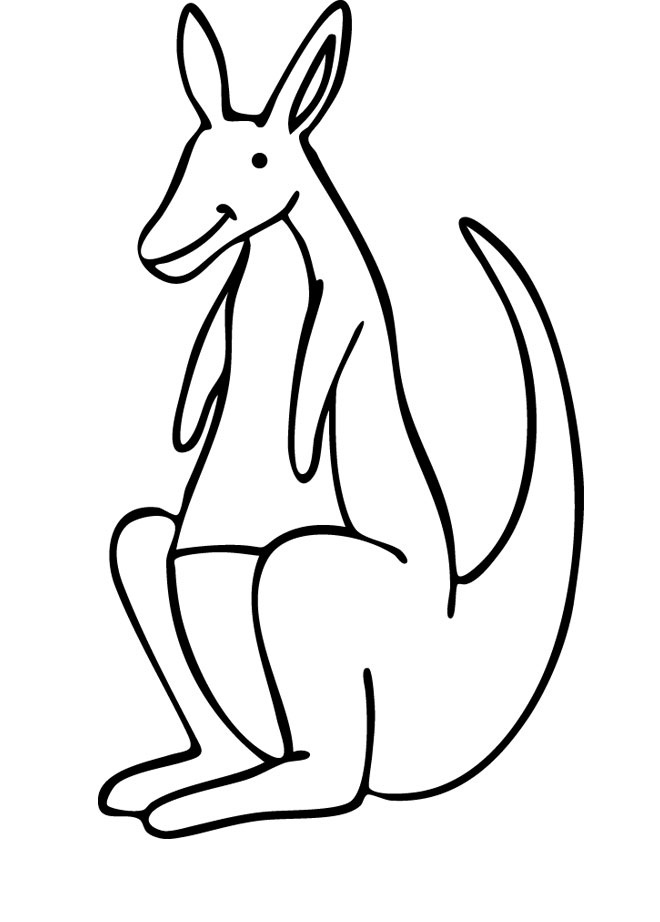 Free printable kangaroo coloring pages for kids