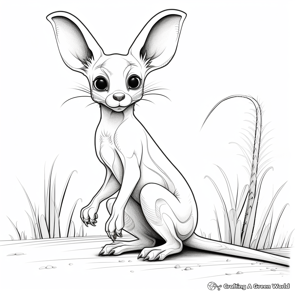Kangaroo rat coloring pages