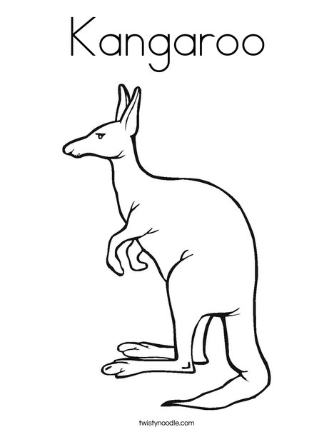 Kangaroo coloring page