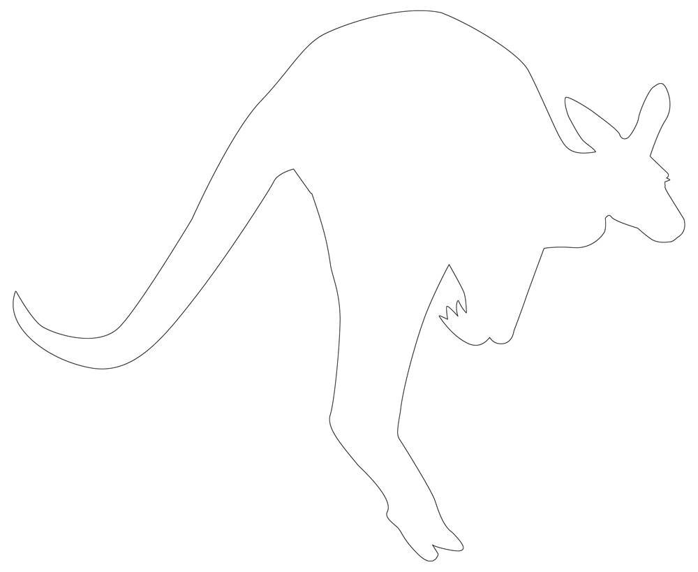 Kangaroo template printable kangaroo outline