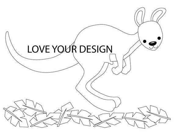 Buy kangaroo pin the tail on the kangaroo game free coloring page instant download you print online in india