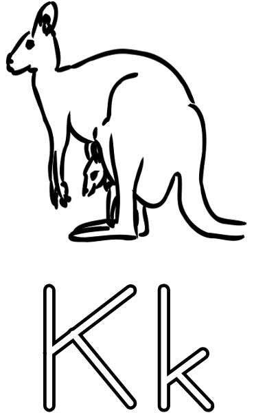 Kangaroo coloring page
