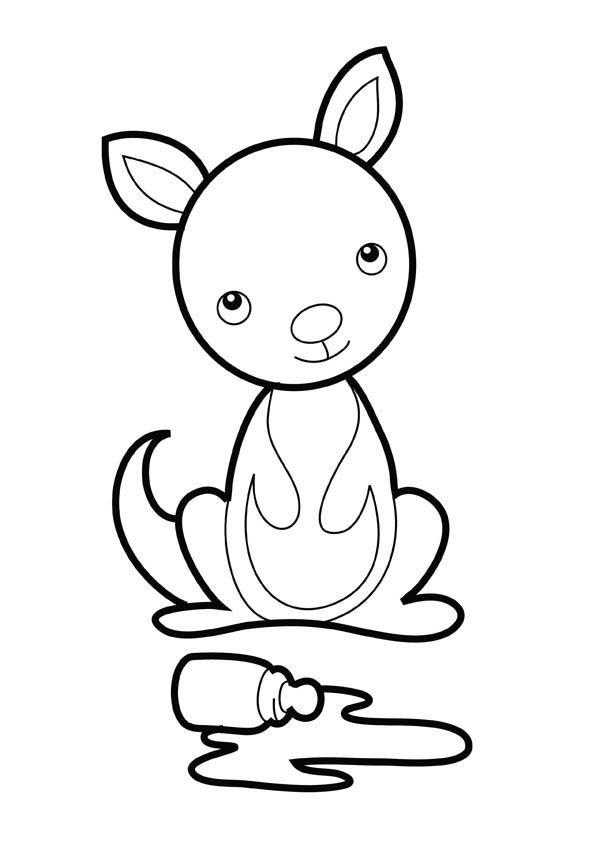 Cute baby kangaroo coloring pages kangaroo craft animal coloring pages coloring pages