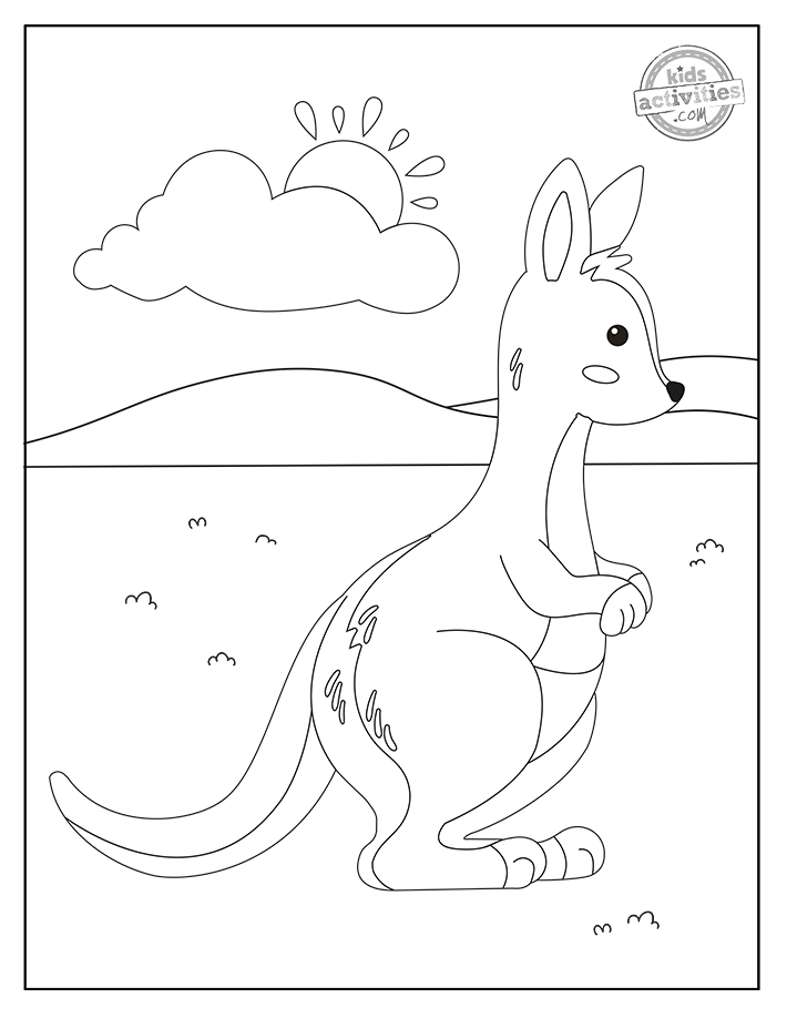 Best kangaroo coloring pages for kids kids activities blog