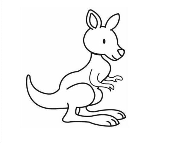 Kangaroo s crafts colouring pages