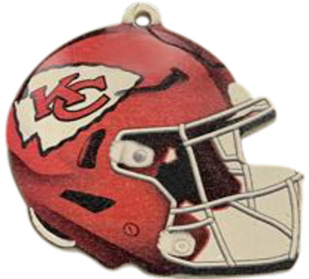 Kansas city chiefs nfl wood football helmet christmas tree ornament