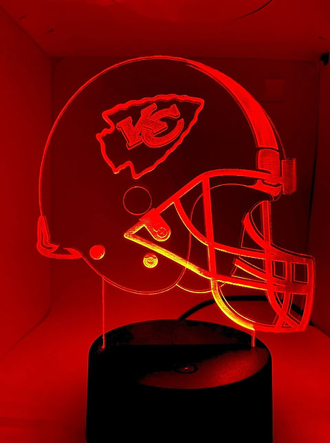 Kansas city chiefs helmet light w color changing remote
