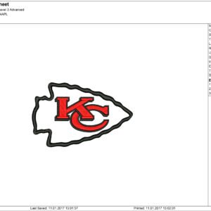 Kansas city chiefs embroidery design and applique files