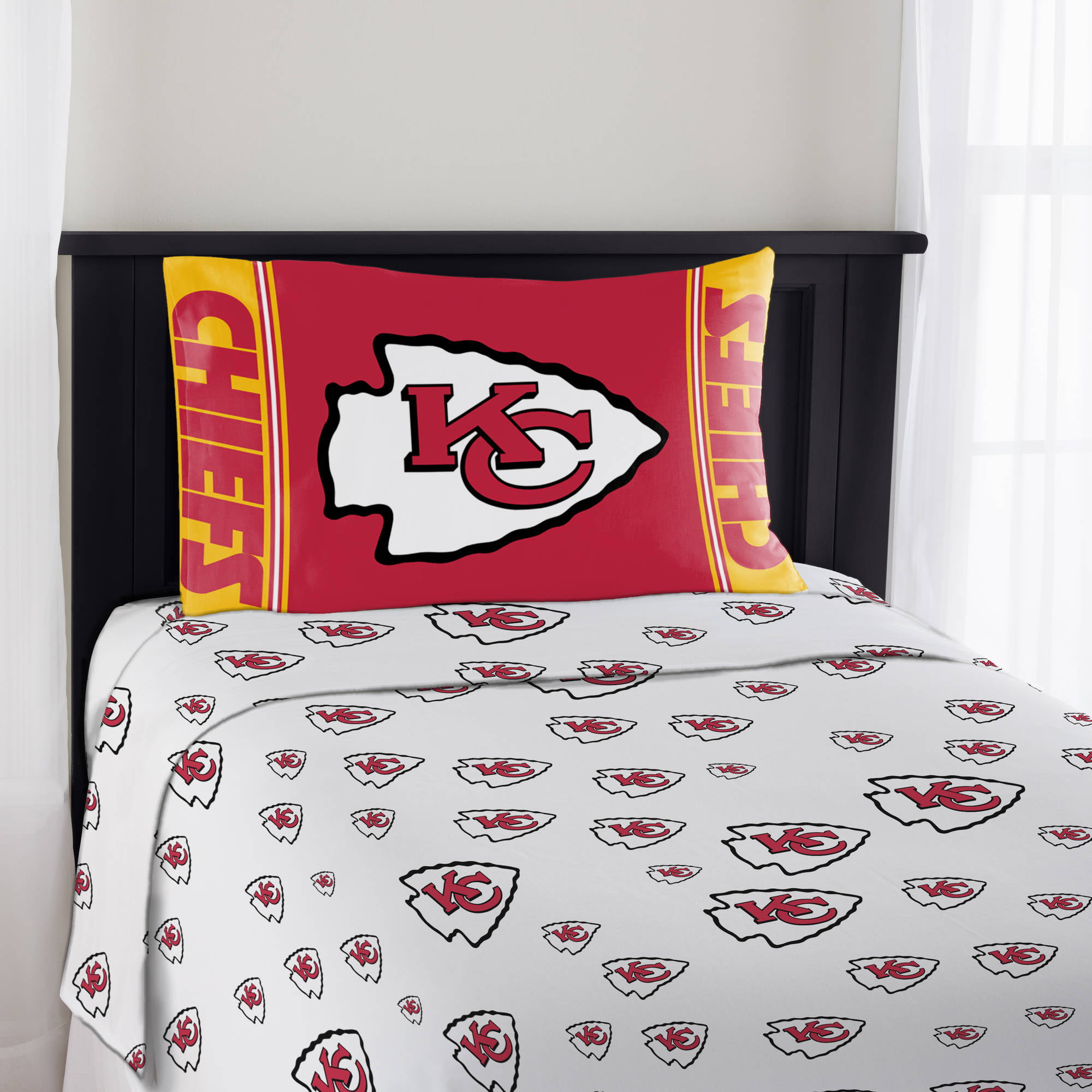 Nfl kansas city chiefs mascot sheet set each