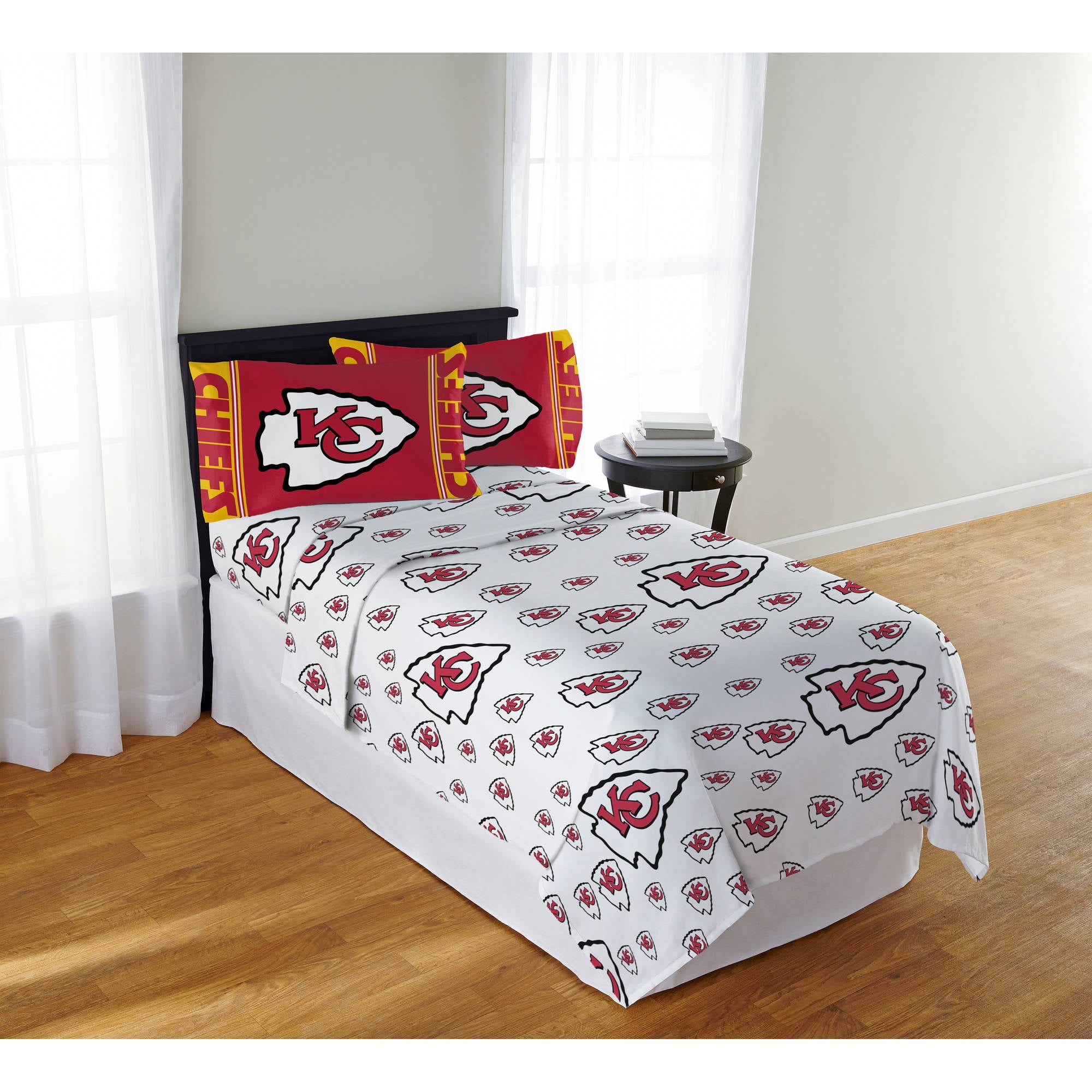 Nfl kansas city chiefs mascot sheet set each