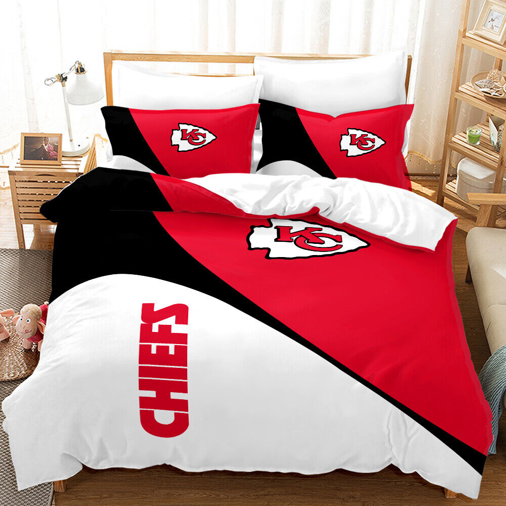 Kansas city chiefs bedding set duvet cover forter cover pillowcase
