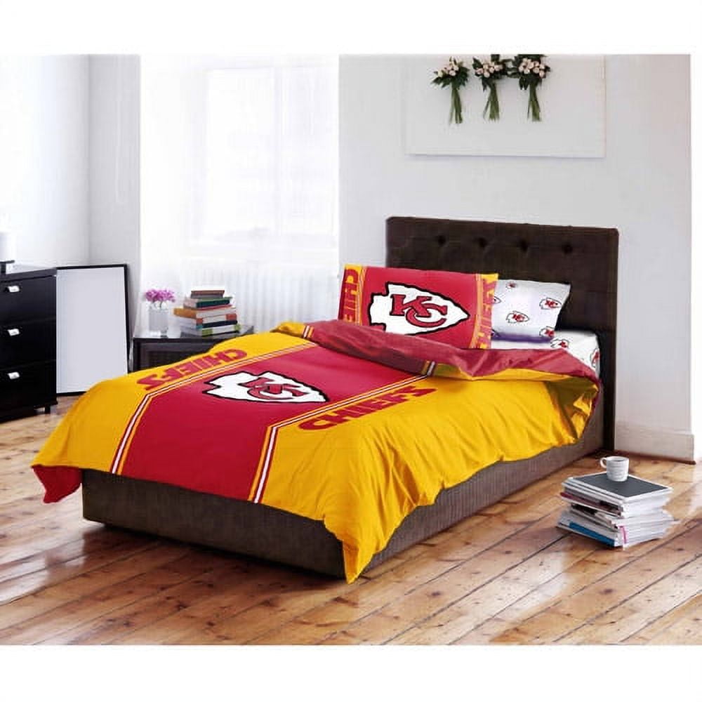 Nfl kansas city chiefs bed in a bag plete bedding set