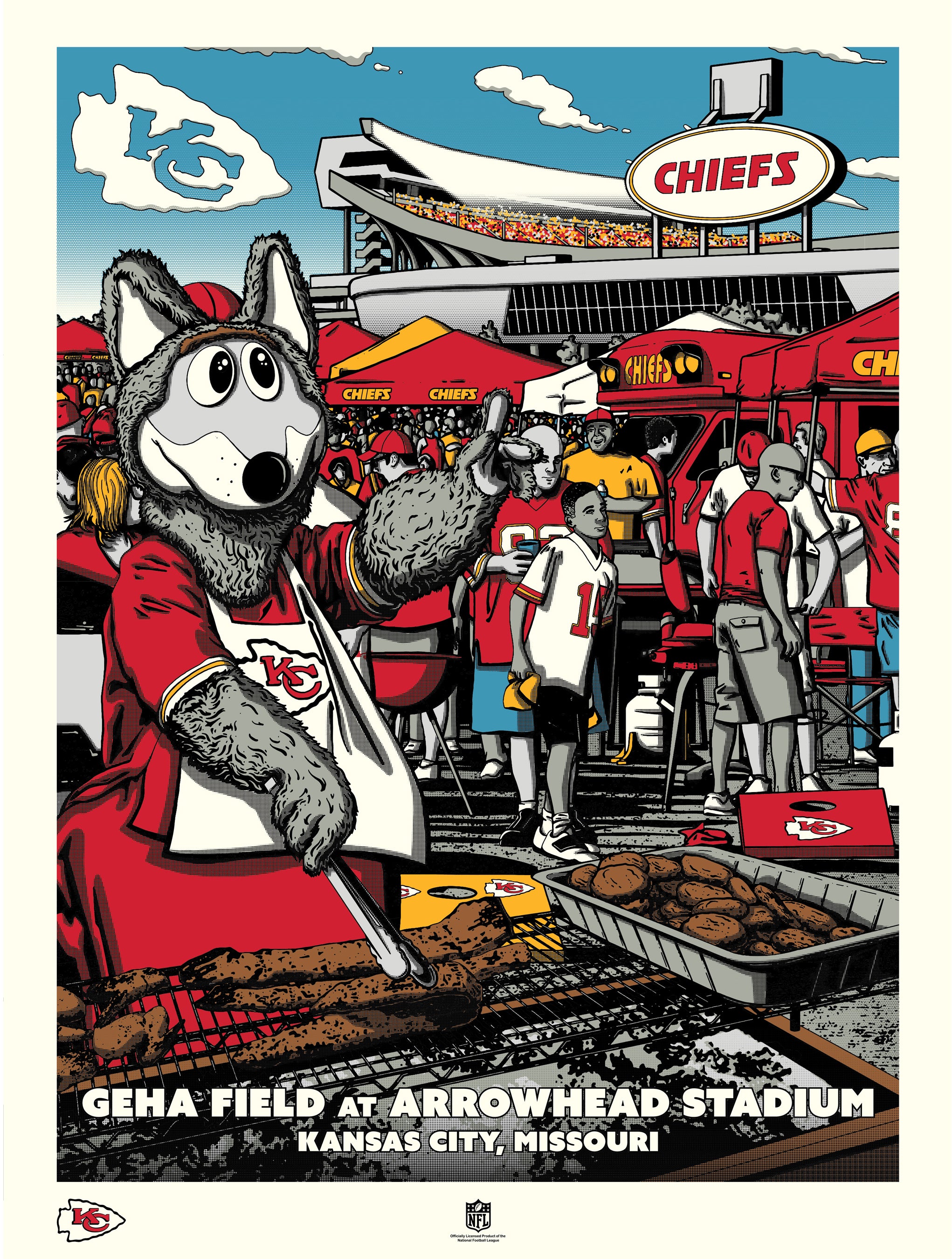 Kansas city chiefs arrowhead tailgate x serigraph â phenom gallery
