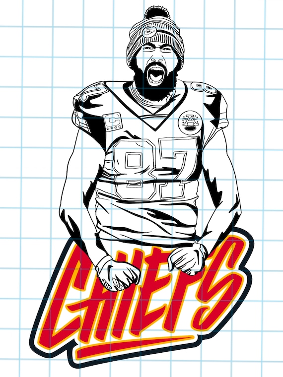 Travis kelce svg cricut cut file