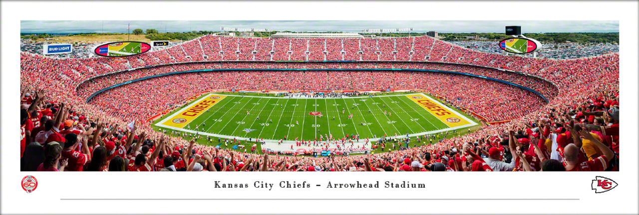 Kansas city chiefs football seasons panoramic art print