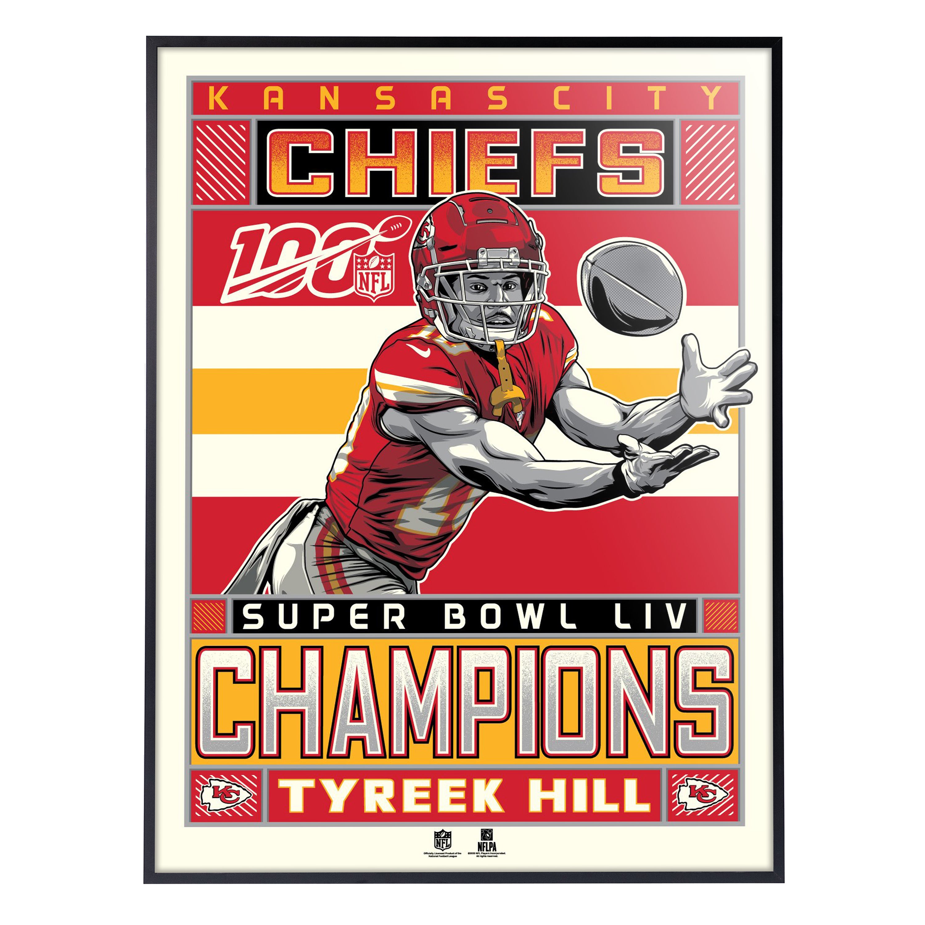 Kansas city chiefs sb liv champions tyrek hill x serigraph â phenom gallery