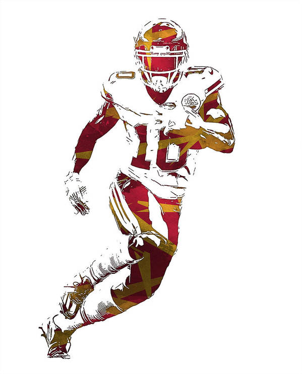 Tyreek hill kansas city chiefs sketch art poster by joe hamilton