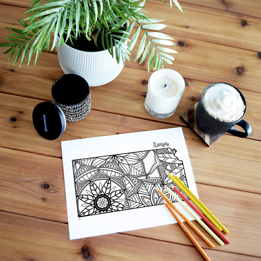 Coloring pages kansas usa map â ta muchly