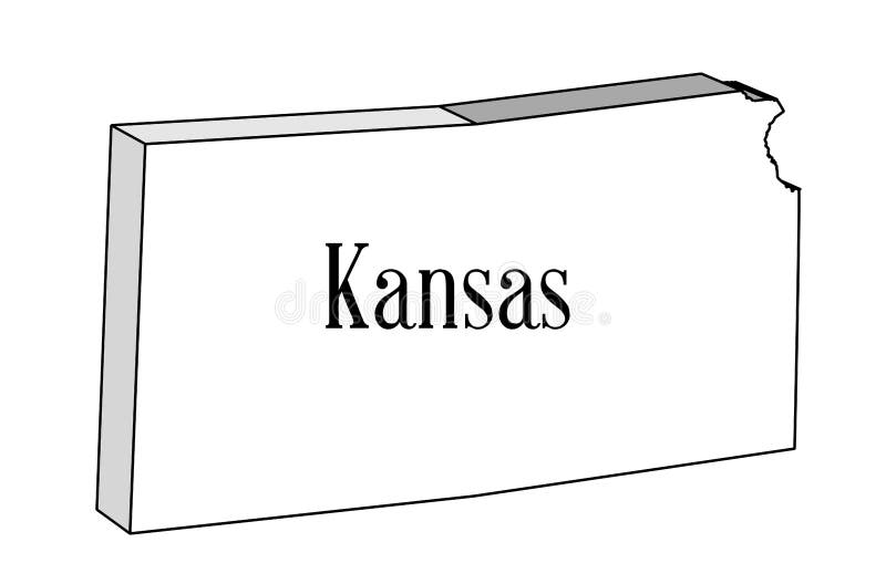 State of kansas stock vector illustration of united
