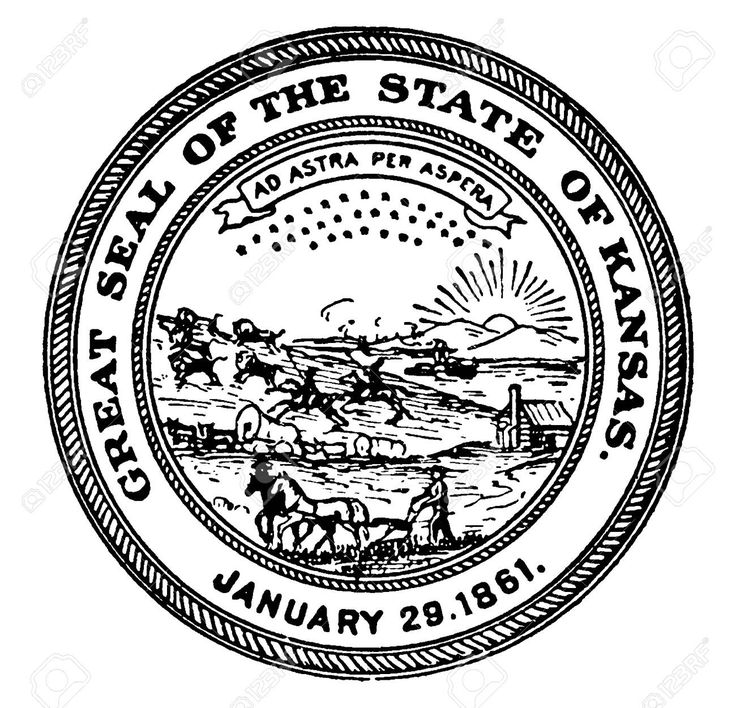 The great seal of the state of kansas this circle shape seal has rising sun river and a steamboat a man plowâ kansas day coloring pages state of kansas