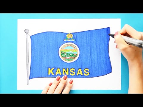 How to draw the flag of kansas usa