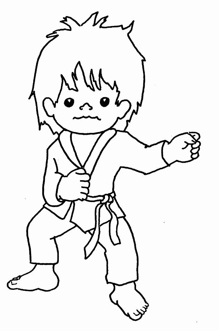 Martial arts coloring pages