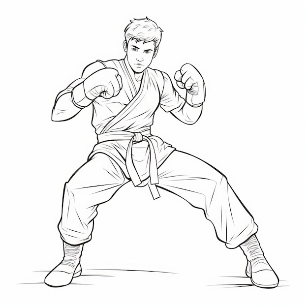 Page martial arts coloring page images