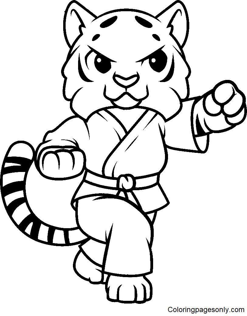 Karate coloring pages printable for free download