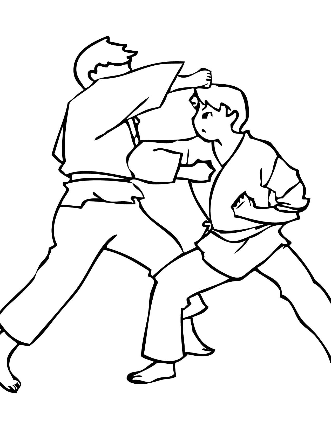 Color karate coloring pages for kids coloring pages karate