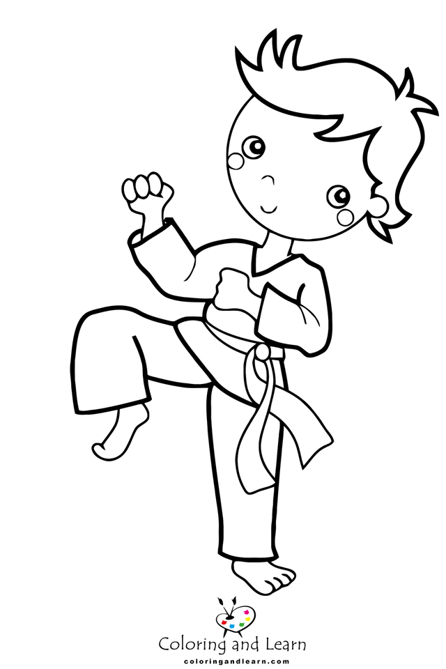Karate coloring pages rcoloringpages