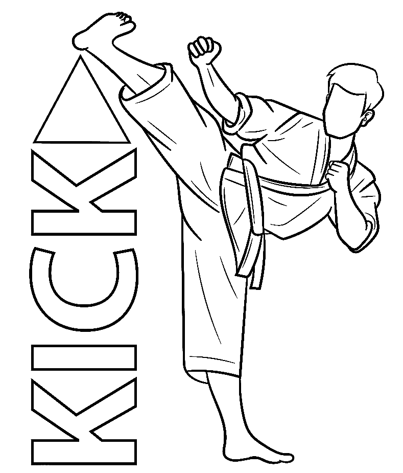 Martial arts coloring pages