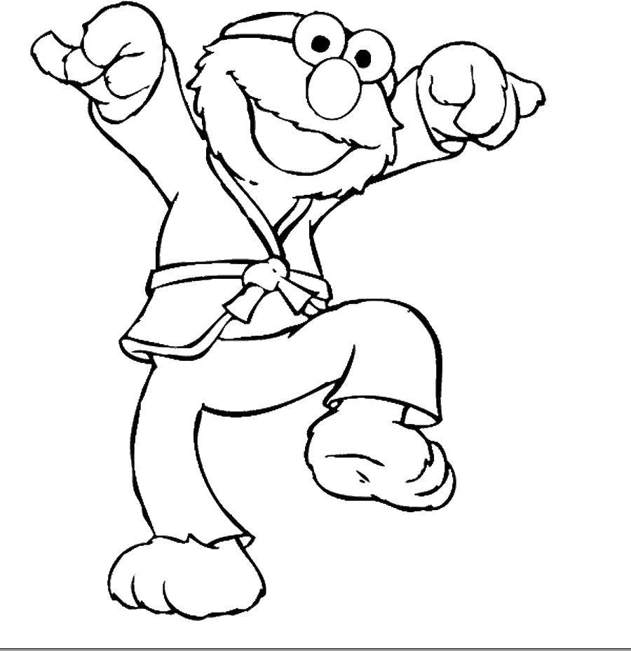 Online coloring pages coloring page karate sport download print coloring page