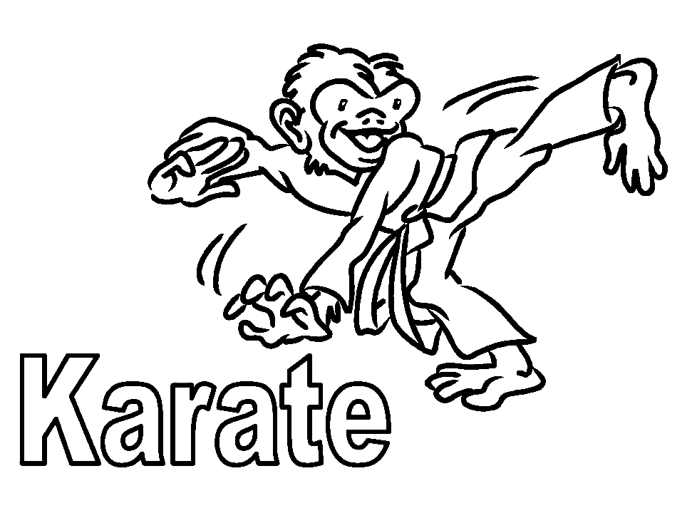 Karate coloring pages printable for free download