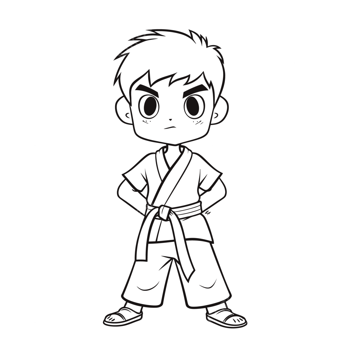 Little karate boy coloring pages outline sketch drawing vector wing drawing rat drawing ring drawing png and vector with transparent background for free download