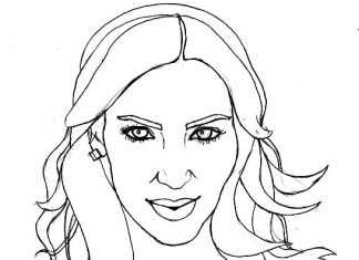 Kim kardashian printable and printable coloring pages online